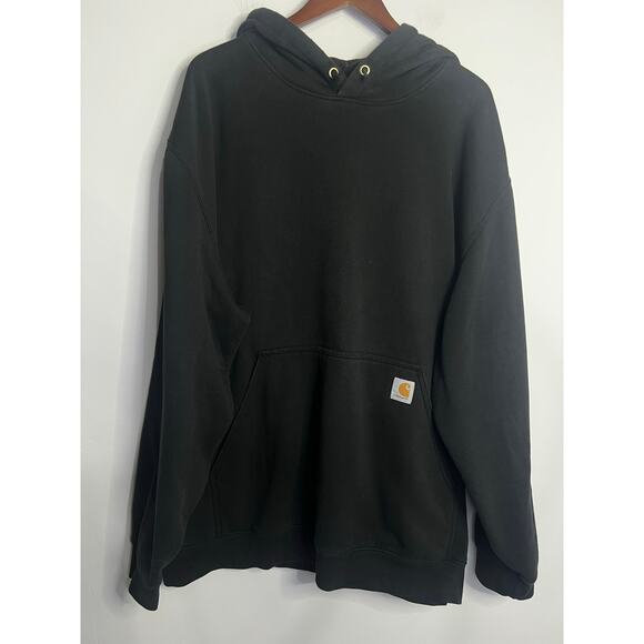 Carhartt Black Drawstring Hoodie Pullover Mens 3XL Kangaroo Pockets - Picture 1 of 5